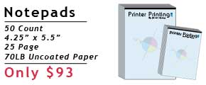 Online Notepad Printing Services